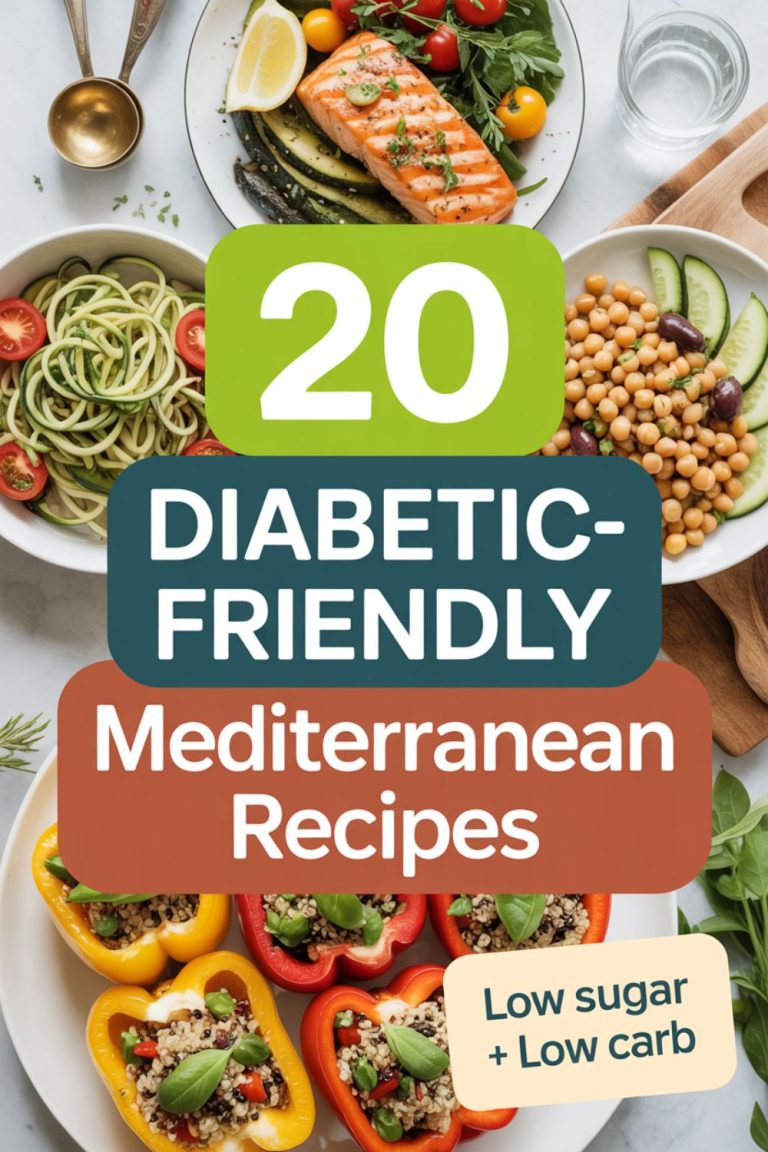 20 Diabetic-Friendly Mediterranean Recipes (Low Sugar + Low Carb)