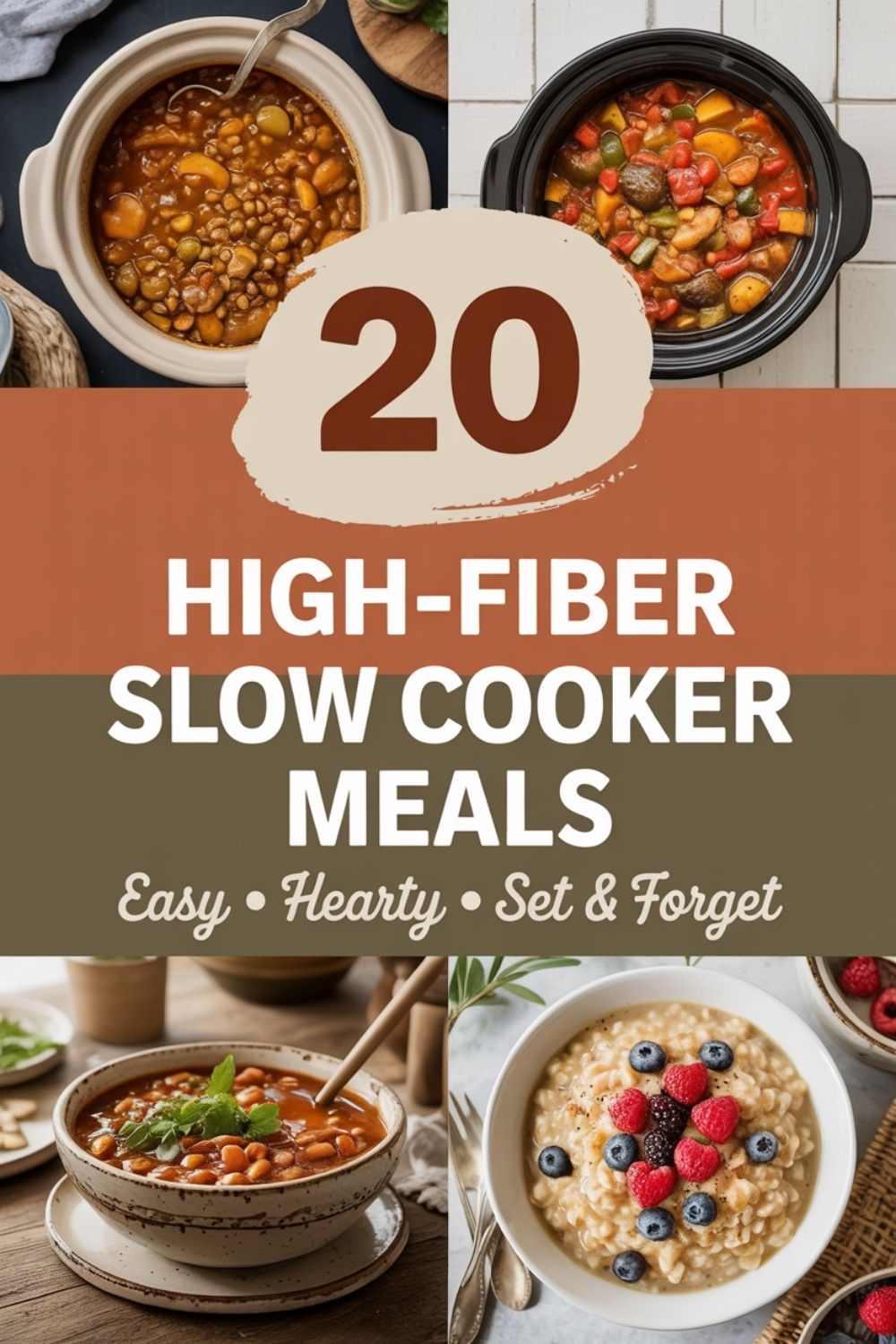 20 High Fiber Slow Cooker Meals