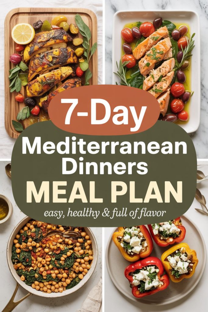 Example 7 Course Dinner 7-Day Mediterranean Dinners Meal Plan