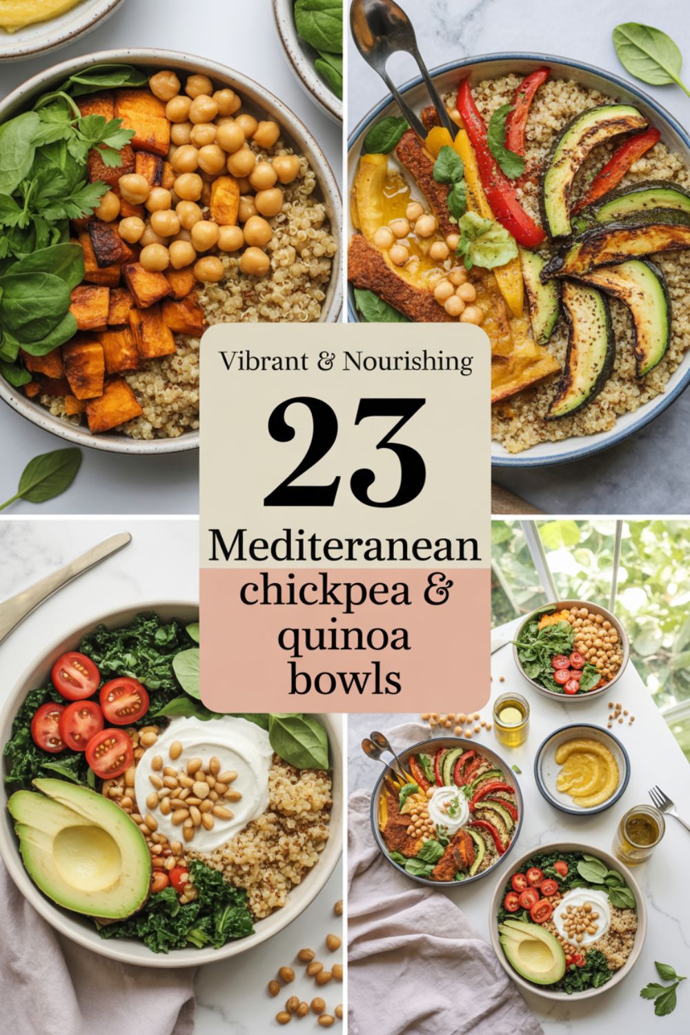 23 Mediterranean Chickpea Quinoa Bowls