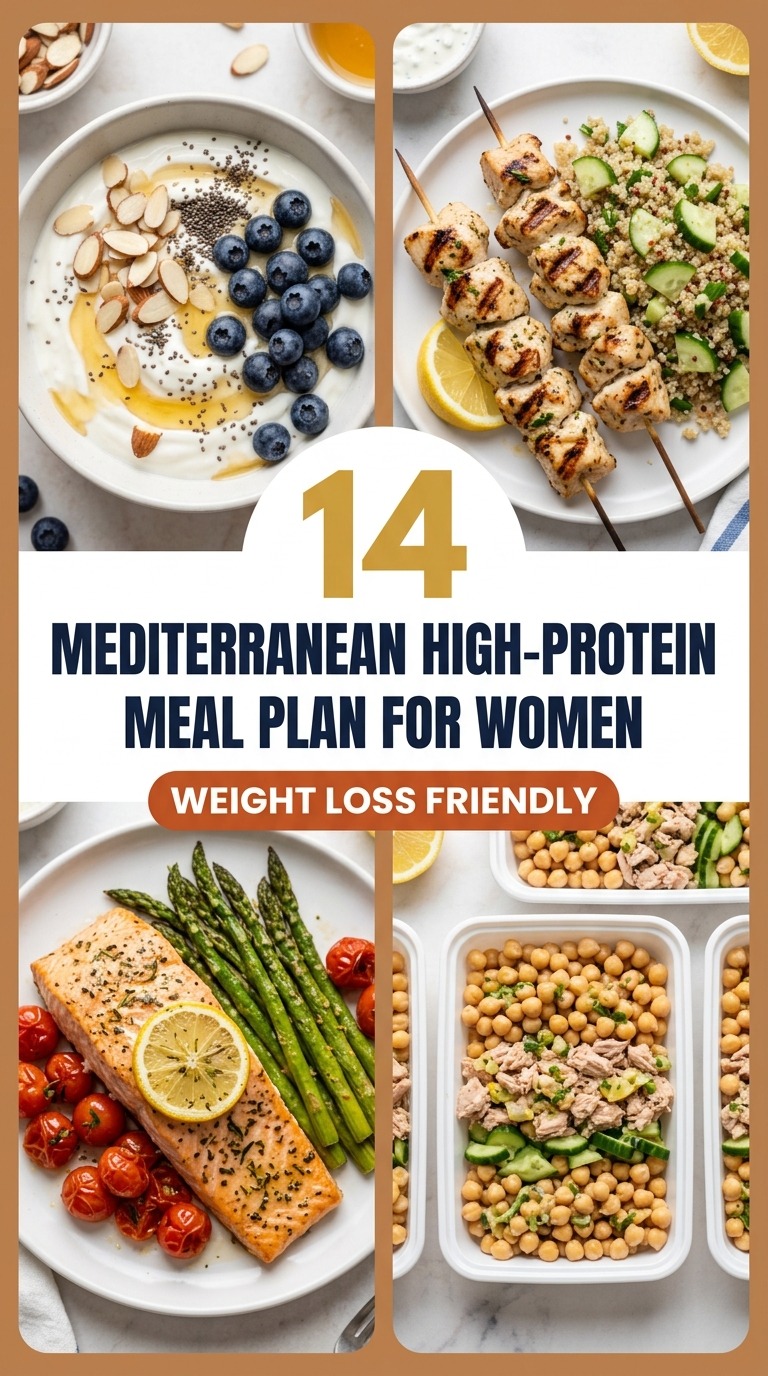 14-Day Mediterranean High-Protein Meal Plan For Women