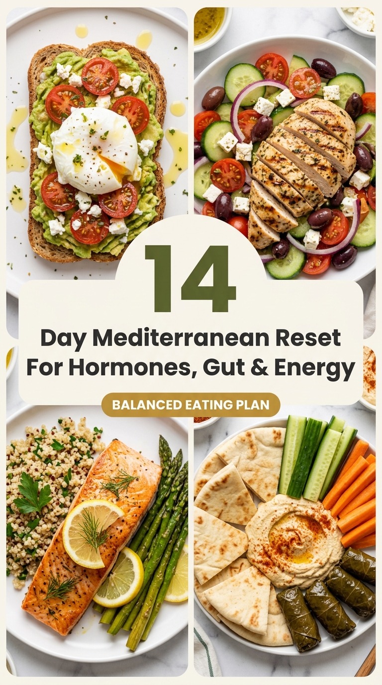 14-Day Mediterranean Reset For Hormones, Gut &amp; Energy