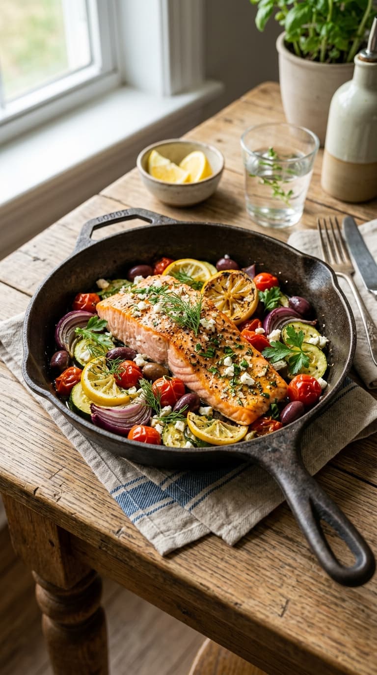 22 One-Pan Mediterranean Salmon Recipes For Omega-3 Boost 2 22 One-Pan Mediterranean Salmon Recipes For Omega-3 Boost