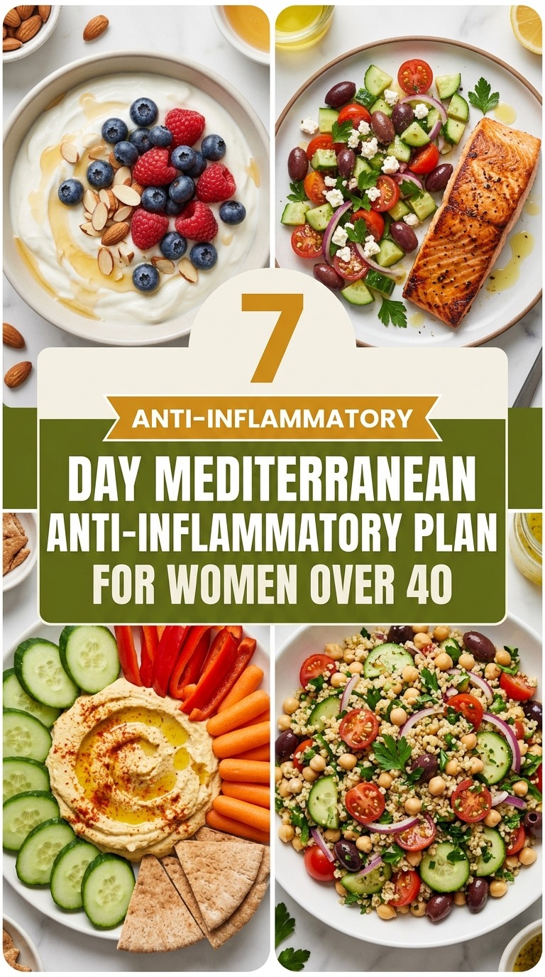 7-Day Mediterranean Anti-Inflammatory Plan For Women Over 40