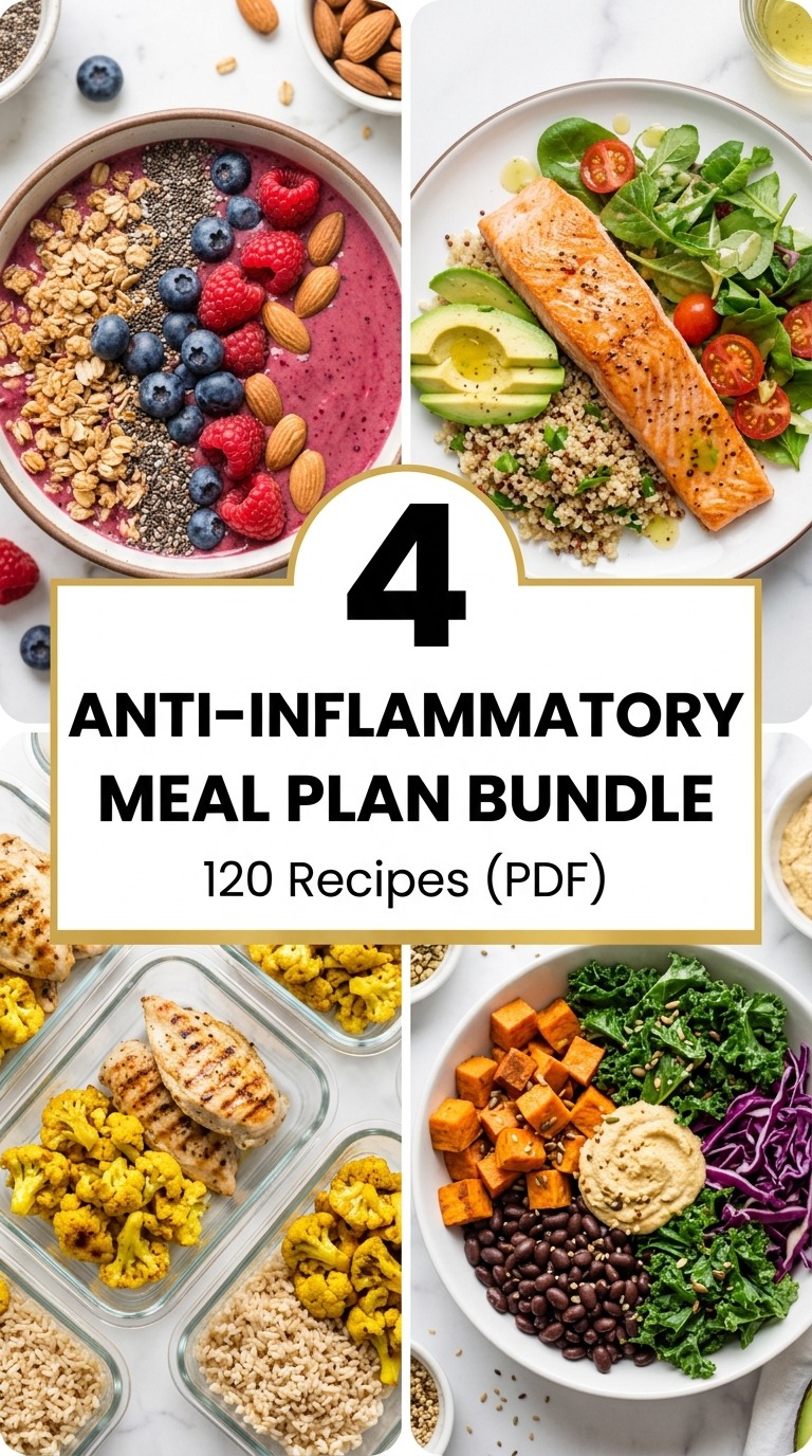 Anti-Inflammatory Meal Plan Bundle: 4 Weeks, 120 Recipes (PDF)
