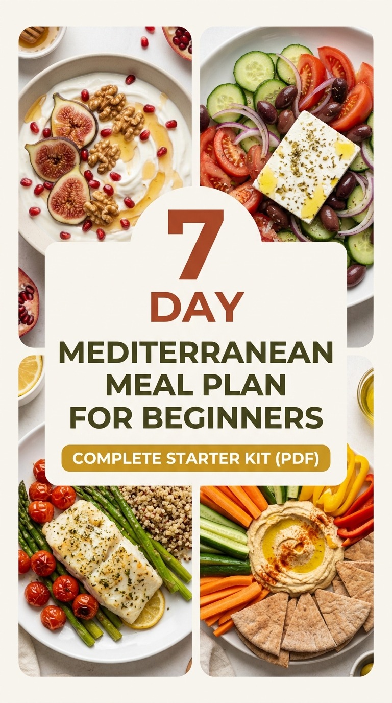 Mediterranean Meal Plan For Beginners: Complete Starter Kit (PDF)