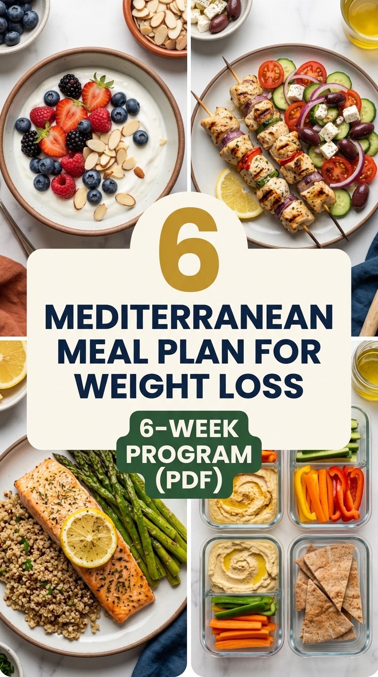 Mediterranean Meal Plan For Weight Loss: 6-Week Program (PDF)
